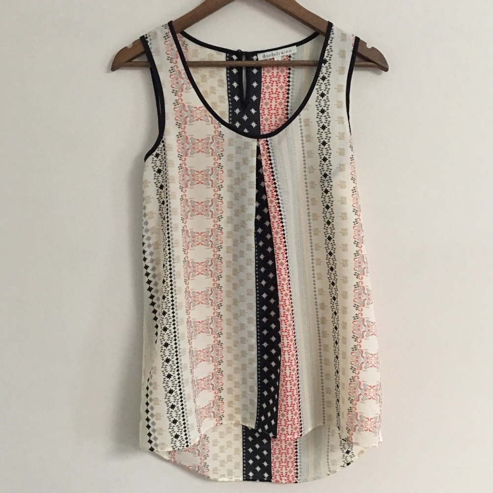 Daniel Rainn Mixed Print Tank Top - Picture 1 of 5